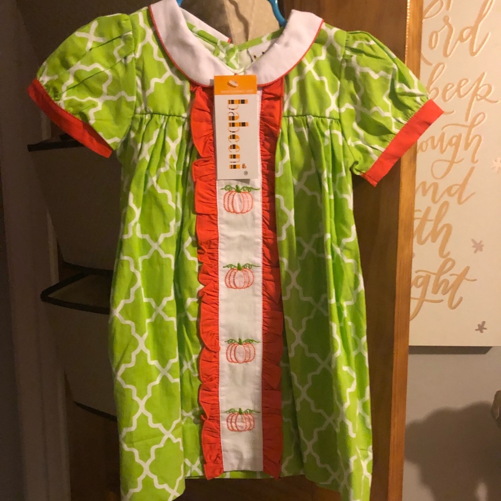 Babeeni Fall Pumpkin Smock dress
